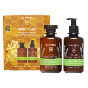 Apivita Coffret Tonic Mountain Tea Gel Banho 250ml + Leite Hidratante Corporal 200ml