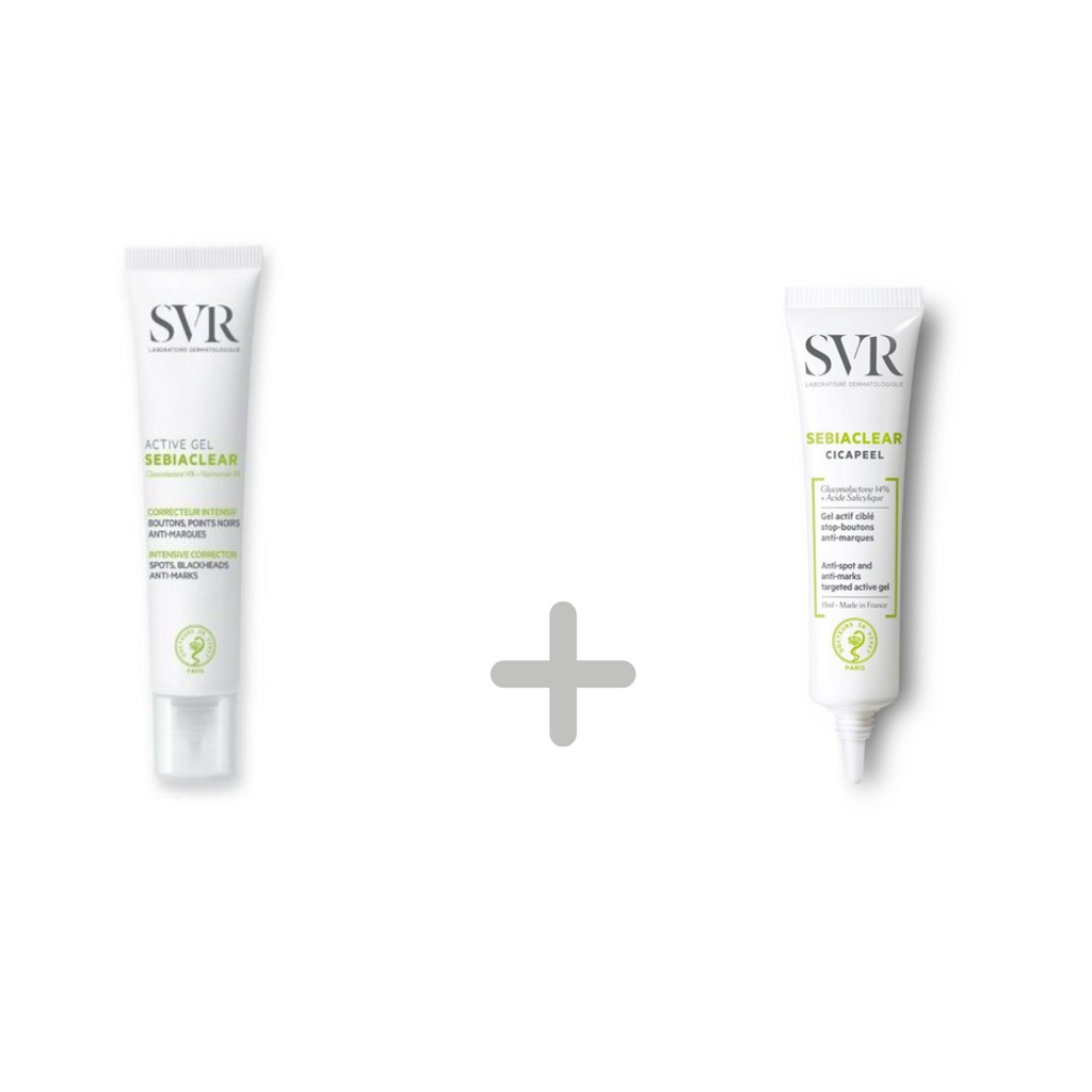 SVR Sebiaclear Active Gel 40ml + Oferta do SVR Sebiaclear Cicapeel Gel Anti-Acne e Anti-Marcas 15ml
