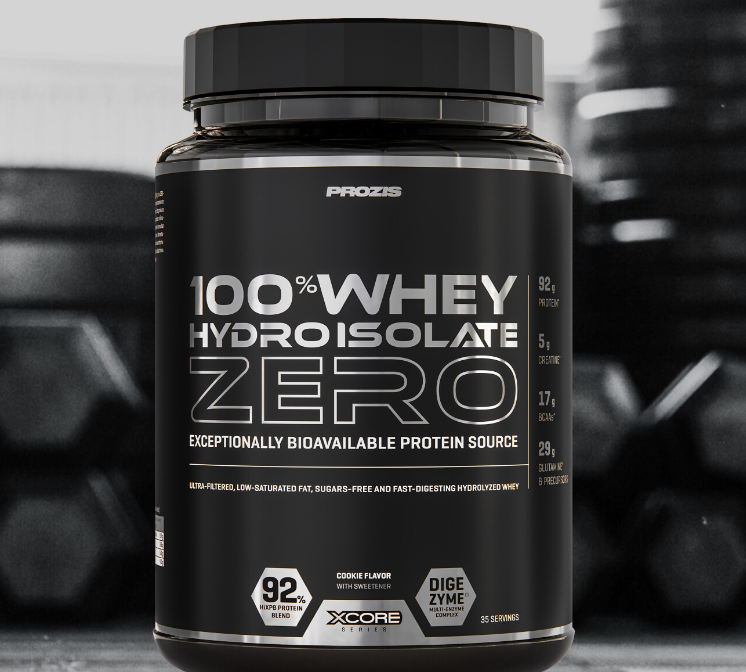 Prozis 100% Whey Hydro Isolate Zero 750 g Bolacha