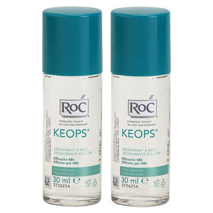 Roc Keops Desodorizante. Roll-On Transpiração Intensa 2x30ml