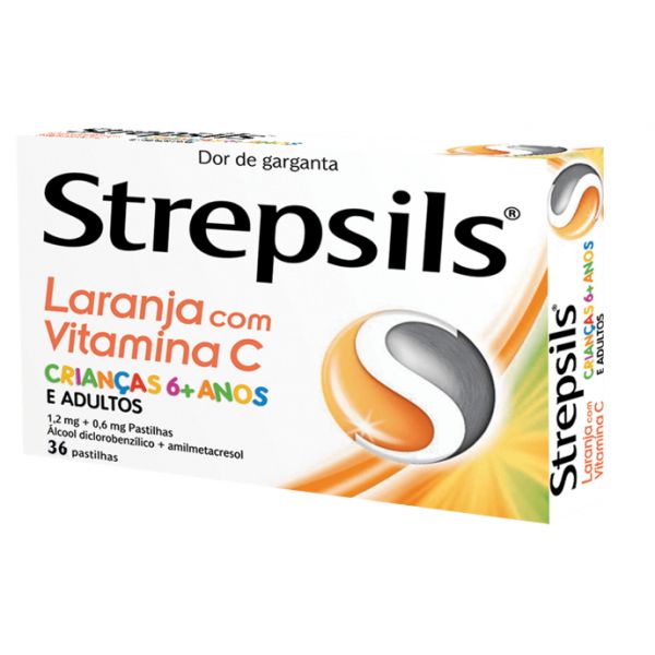 Strepsils Pst Orange with Vitamin C 1.2mg+0.6mg 36
