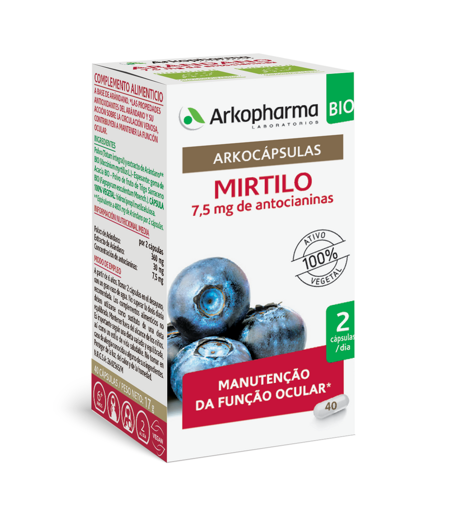 Arkopharma Mirtilo 40 Cápsulas