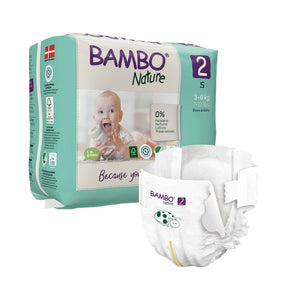 Bambo Nature Fraldas Tamanho 2 S 3-6Kg 30 Un.