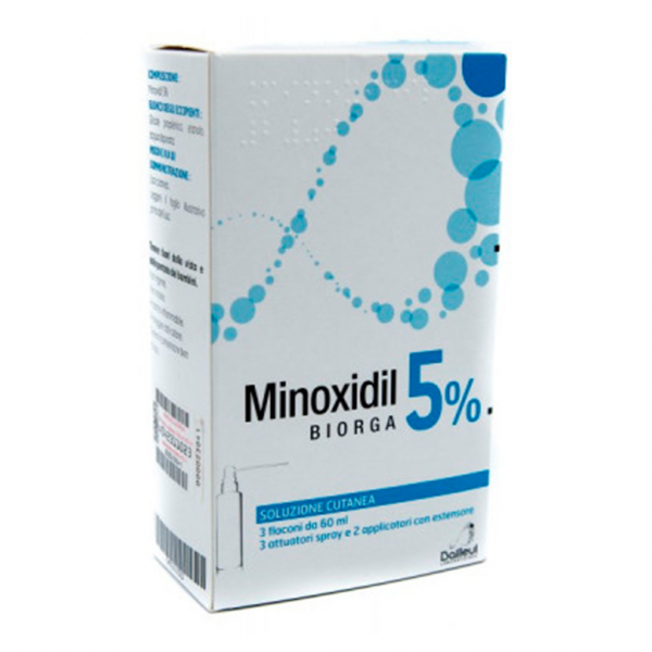 Minoxidil Biorga Sol cut 50mg/ml 3x60ml