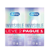 Durex Invisible Extra Lubrificado Preservativos 24 Unidades