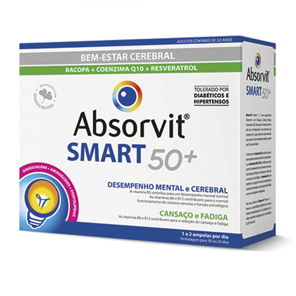 Absorvit Smart 50+ - 30 Ampolas Bebíveis x 10 ml