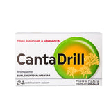 CantaDrill - Pastilhas para a rouquidão sem açúcar - 24 unidades