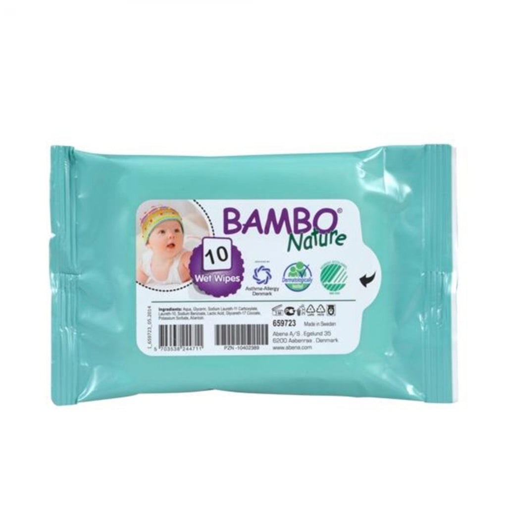 Bambo Nature toalhetes sem perfume - 10 unidades