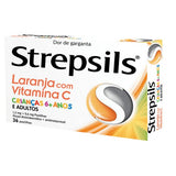 Strepsils Pst Laranja com Vitamina C 1.2mg+0.6mg 36