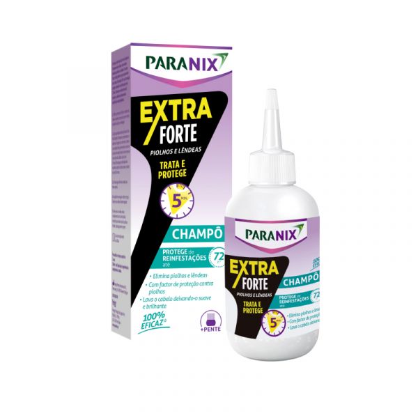 Paranix Extra Forte Champô Tratam Piolhos/Lêndeas 200ml C/ Pente
