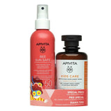 Apivita Bee Sun Safe Kids Moisturizing Sun Lotion SPF5+ 200ml + Kids Shampoo/Gel Bath Hair Body