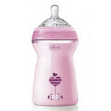 Chicco NaturalFeeling Silicone Bottle 6M+ 330ml Pink