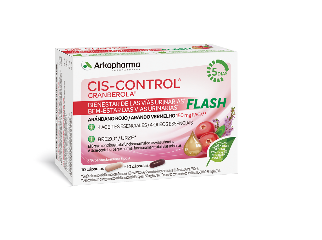 Arkopharma Cys Control Flash 20 cápsulas