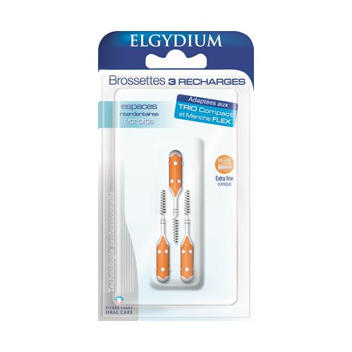 Elgydium Clinic Recarga Laranja 3 escovilhões