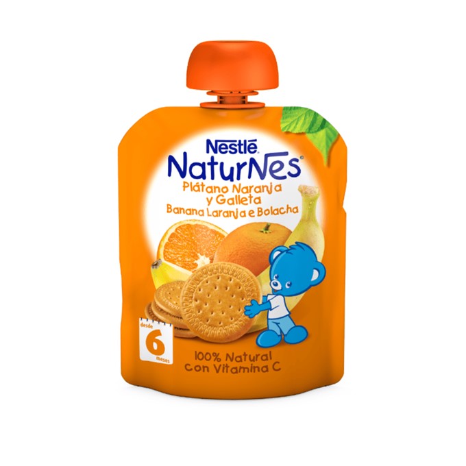 Nestle Naturnes 6M – Banana Laranja e Bolacha 90gr