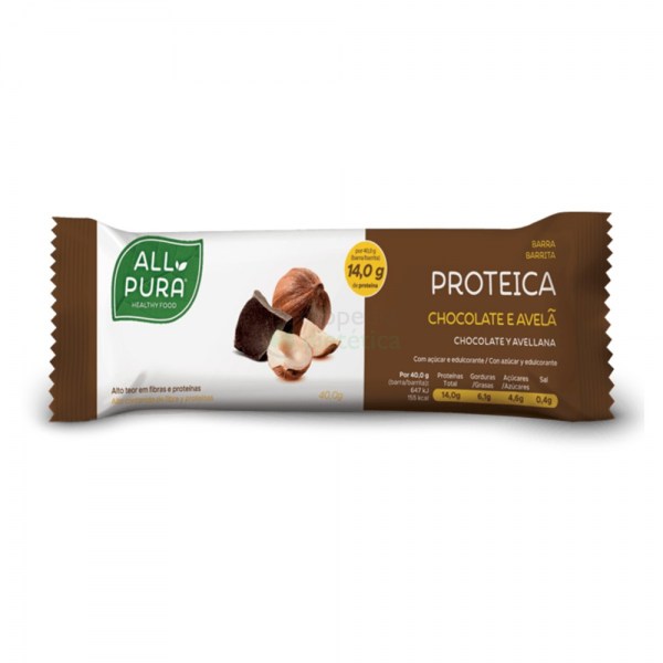 Barra Proteica Chocolate / Avela 40G Allpura